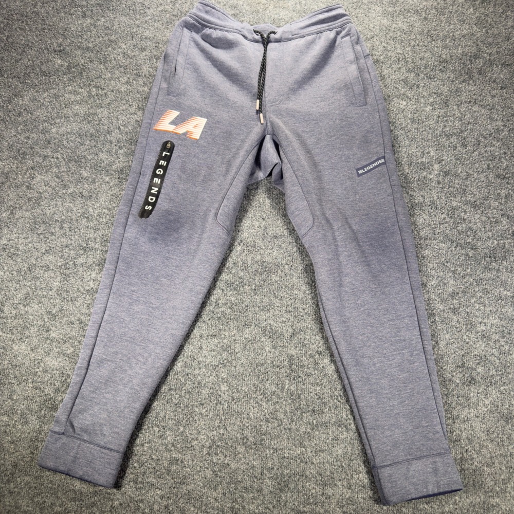 Legends LA‎ Joggers Mens Small Blue Heathered Sweatpants Hawthorne Tech Tapered